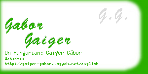 gabor gaiger business card